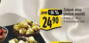Jip Zelené olivy plněné mandlí nabídka