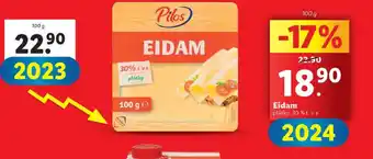 Lidl Eidam plátky, 30 % t. v s. nabídka