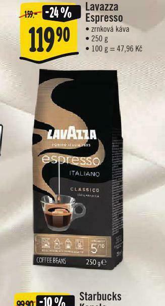 Jip Lavazza espresso zrnková káva nabídka