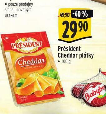 Jip Président cheddar plátky nabídka
