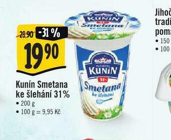Jip Kunín smetana ke šlehání 31% nabídka