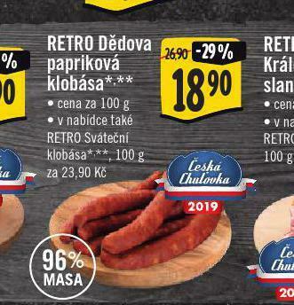 Jip Retro dědova papriková klobása nabídka