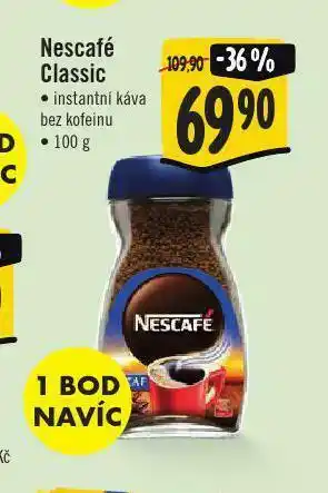 Jip Nescafé classic instantní káva bez kofeinu nabídka