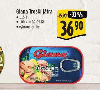 Jip Giana tresčí játra nabídka