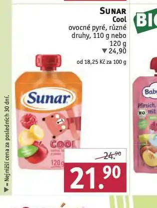 Rossmann Sunar cool ovocné pyré nabídka