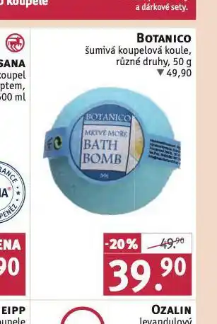 Rossmann Botanico šumivá koupelová koule nabídka