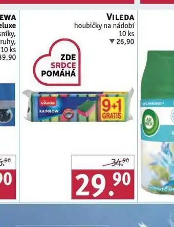 Rossmann Vileda houbičky na nádobí nabídka