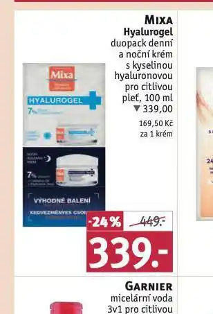 Rossmann Mixa hyalurogel krém nabídka