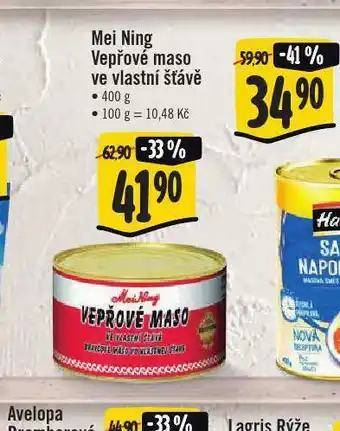 Jip Meining vepřové maso ve vlatsní šťávě nabídka