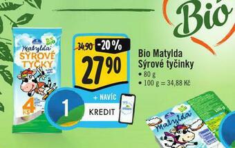 Jip Bio matylda sýrové tyčinky nabídka