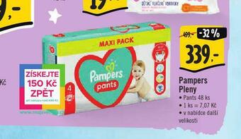 Jip Pampers dětské pleny nabídka