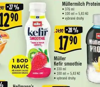 Albert Müller kefír smoothie nabídka