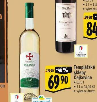 Albert Templářské sklepy čejkovice nabídka