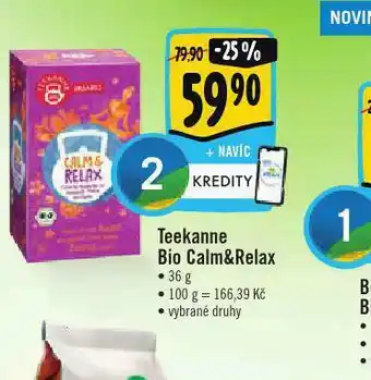 Albert Teekanne bio calm&amp;relax nabídka