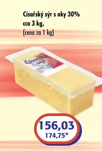 ČEPOS Císařský sýr s oky 30% cca 3 kg nabídka