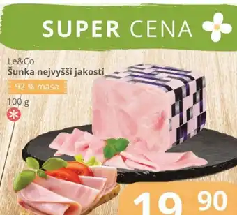 Potraviny CZ Le&Co Šunka nejvyšší jakosti nabídka