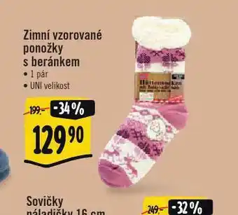 Albert Zimní vzorované ponožky s beránkem nabídka