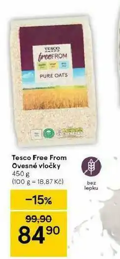 Tesco Tesco free from ovesné vločky nabídka