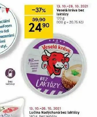 Tesco Veselá kráva bez laktózy nabídka