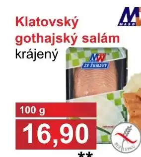 PLUS JIP Klatovský gothajský salám nabídka
