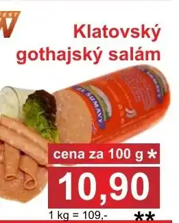 PLUS JIP Klatovský gothajský salám nabídka