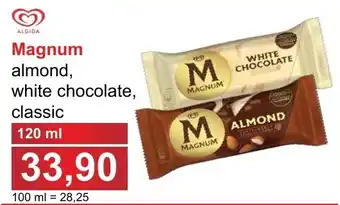 PLUS JIP Magnum almond, white chocolate, classic nabídka