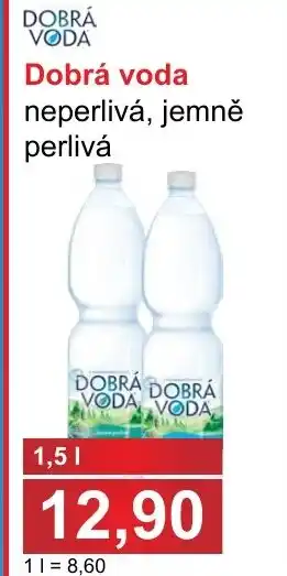PLUS JIP Dobrá voda neperlivá, jemně perlivá 1.5L nabídka