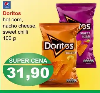 Doritos hot corn, nacho cheese, sweet chilli