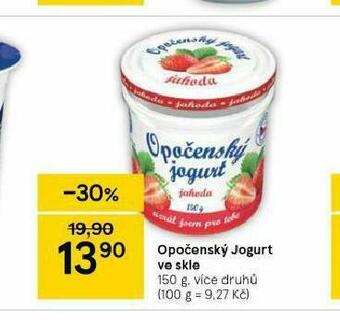 Tesco Opočenský jogurt ve skle nabídka