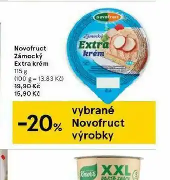 Tesco Novofruct zámocký extra krém nabídka