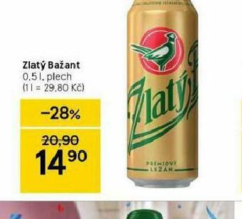 Tesco Pivo zlatý bažant nabídka