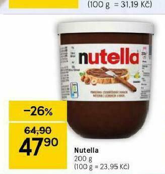 Tesco Nutella nabídka