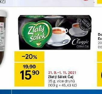 Tesco Zlatý šálek čaj nabídka