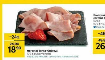 Tesco Moravská šunka výběrová nabídka
