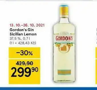 Tesco Gordon´s gin sicilian lemon nabídka