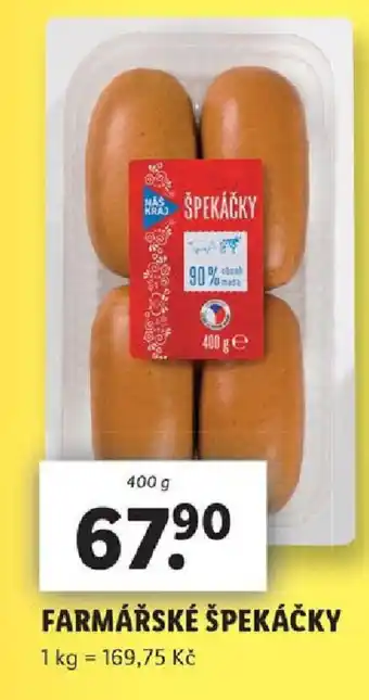 Lidl FARMÁŘSKÉ ŠPEKÁČKY nabídka