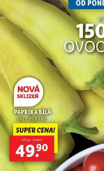 Lidl PAPRIKA BÍLÁ nabídka