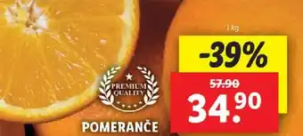 Lidl POMERANČE nabídka