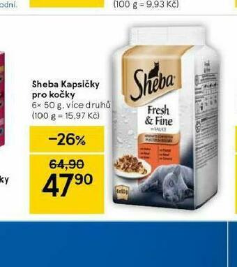 Tesco Sheba kapsičky pro kočky nabídka