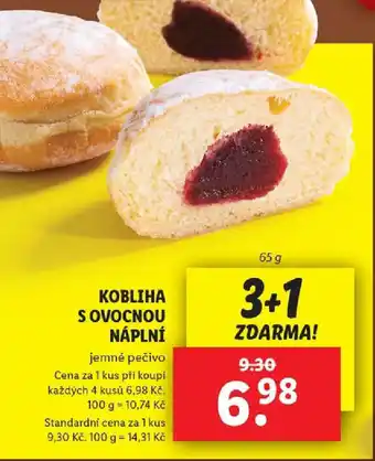 Lidl KOBLIHA S OVOCNOU NÁPLNÍ nabídka