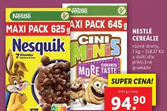 Lidl NESTLÉ CEREÁLIE nabídka