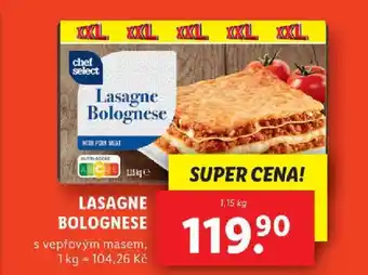 Lidl LASAGNE BOLOGNESE nabídka