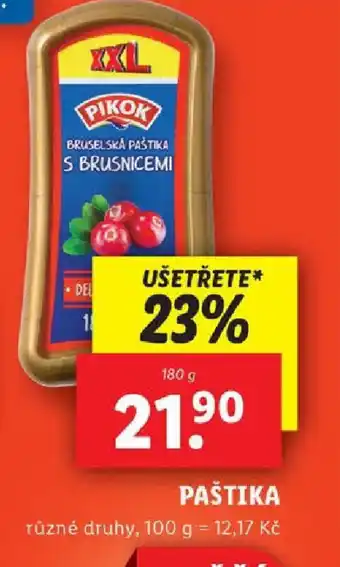Lidl PASTIKA nabídka