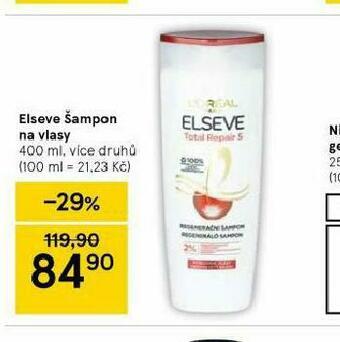 Tesco Elseve šampon nabídka