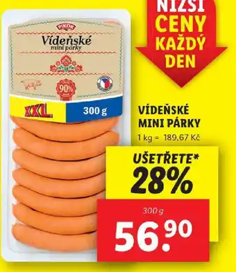 Lidl VÍDEŇSKÉ MINI PÁRKY nabídka