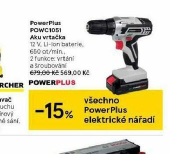 Tesco Powerplus aku vrtačka nabídka