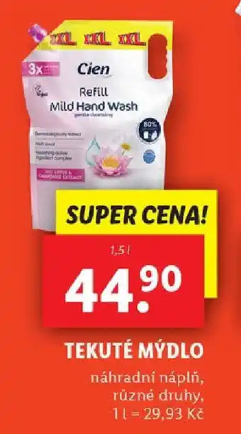 Lidl TEKUTÉ MÝDLO nabídka