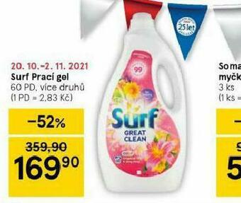 Tesco Surf prací gel nabídka