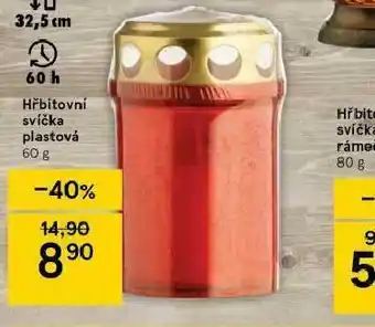 Tesco Hřbitovní svíčka plastová nabídka