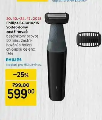 Voděodolný zastřihovač philips